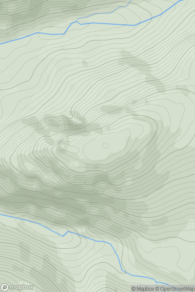 Thumbnail image for An Grianan [Loch Linnhe to Loch Etive] showing contour plot for surrounding peak